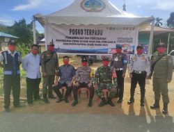 Posko Penyekatan Peniadaan Mudik di Wilayah Kodim 1203 Ketapang Berlangsung Lancar