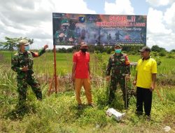 Koramil Simpang Hilir Kodim 1203/ktp. Pasang Sepanduk Cegah Karhutla