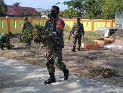 Hari Lahirnya Pancasila,Kodim 1203/ktp. Ajak generasi penerus Bersihkan Makam Juang Ketapang