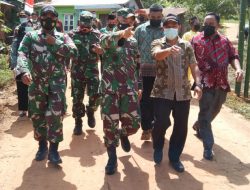 Bahas Rencana TMMD ,Dandim 1203/ktp. Sambangi Kades Riam Bunut