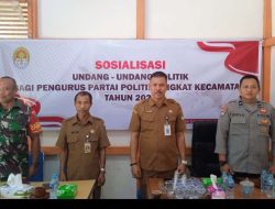 Kapolsek Sei Laur Hadiri Sosialisasi Undang-Undang Politik di Desa Bengaras