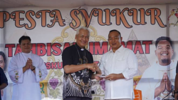 Hadiri Pentahbisan Imam Baru di Simpang Hulu, Bupati Alexander Wilyo Komitmen Pembangunan yang Adil bagi Semua Golongan